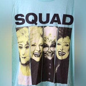 Golden Girls Women T-Shirt Turquoise Blue Blanche, Dorothy, Rose & Sophia Large